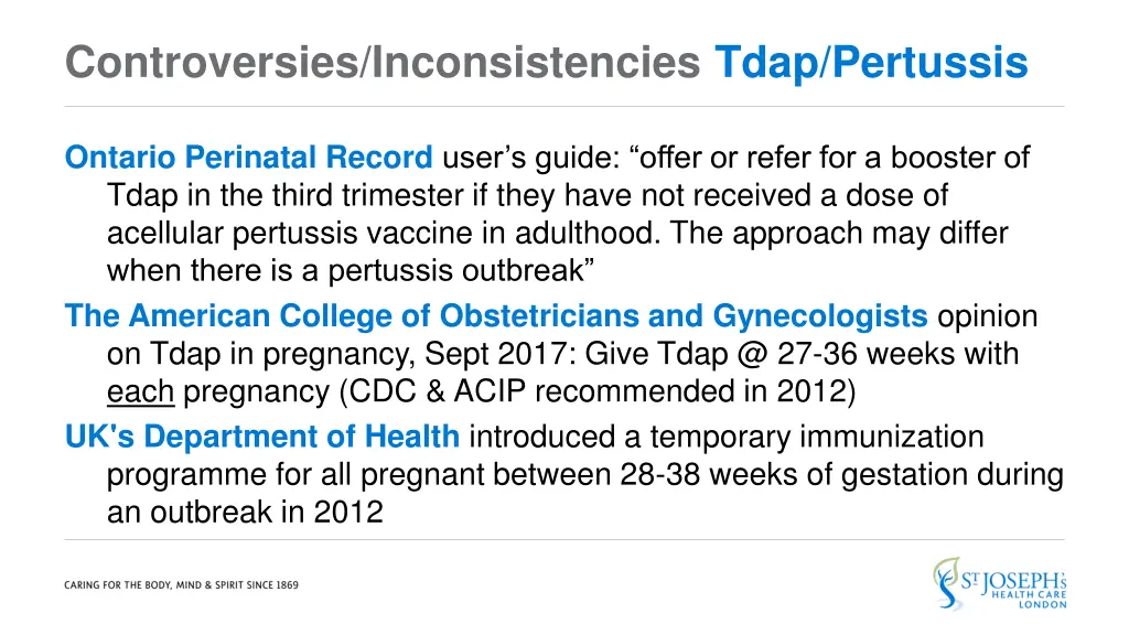 controversies inconsistencies tdap pertussis