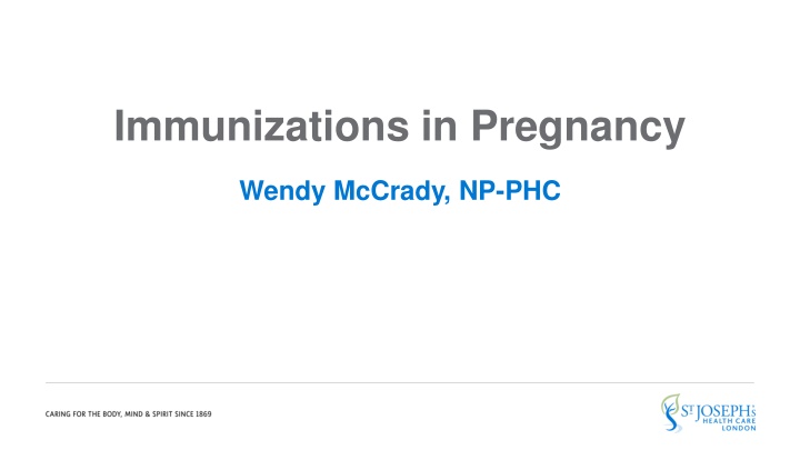 immunizations in pregnancy