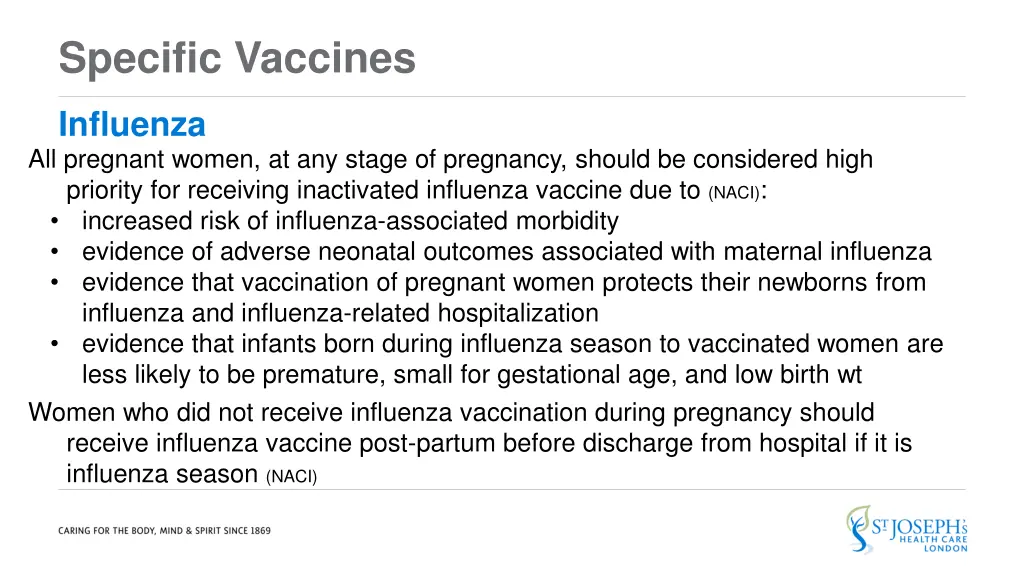 specific vaccines