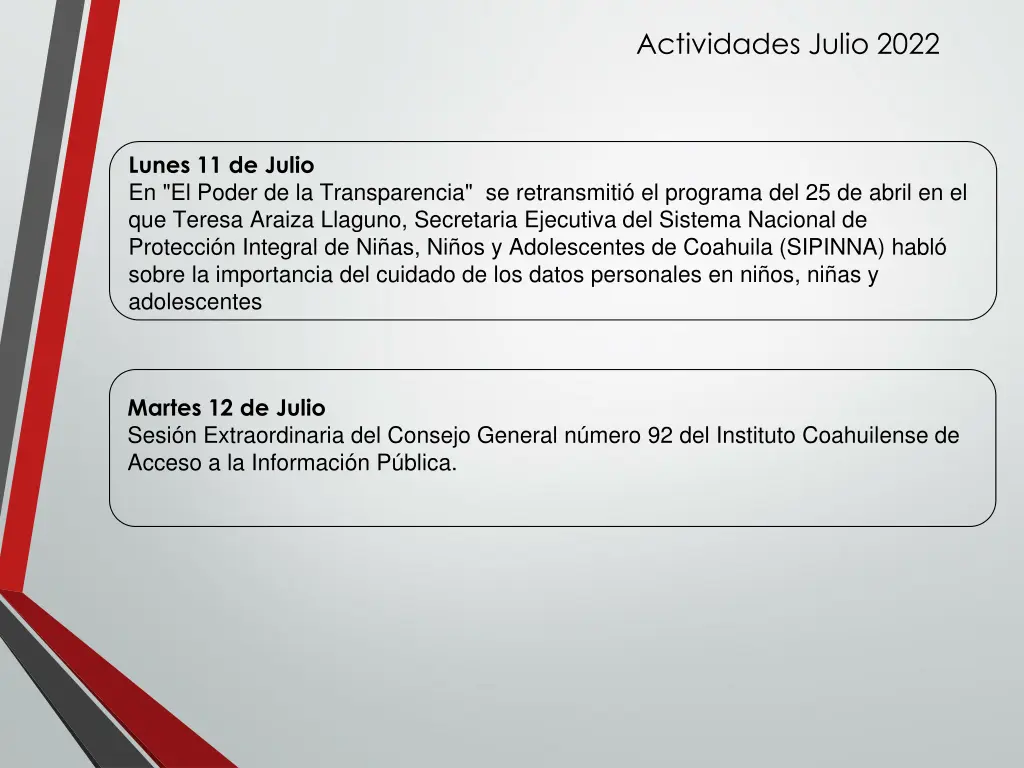 actividades julio 2022 2