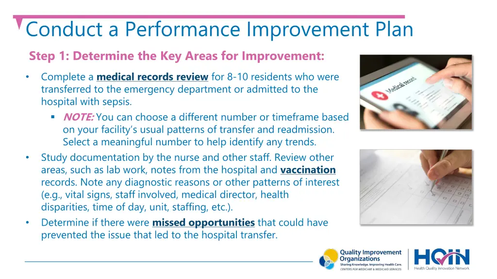 conduct a performance improvement plan step