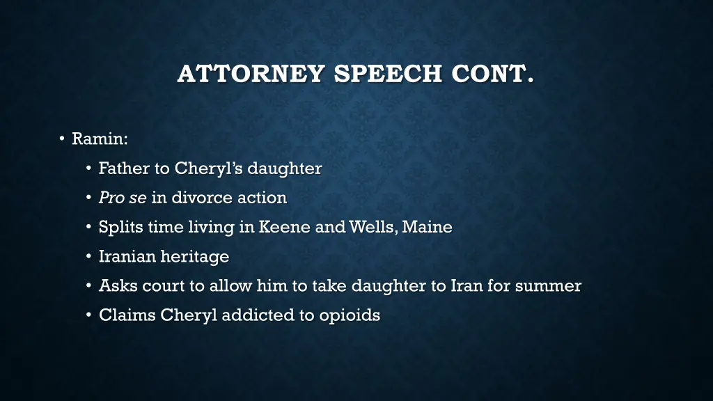 attorney speech cont