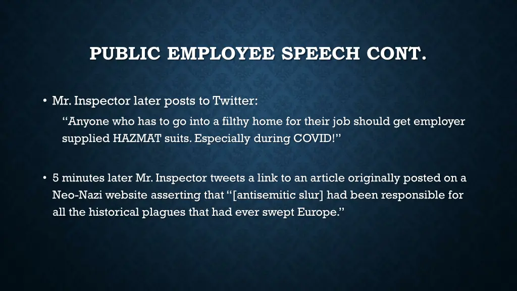 public employee speech cont