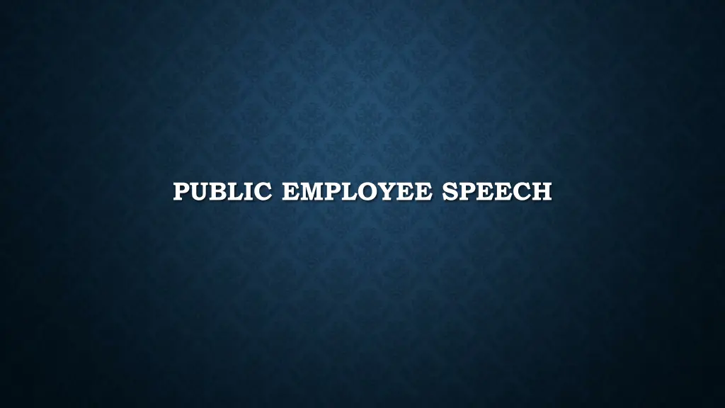 public employee speech