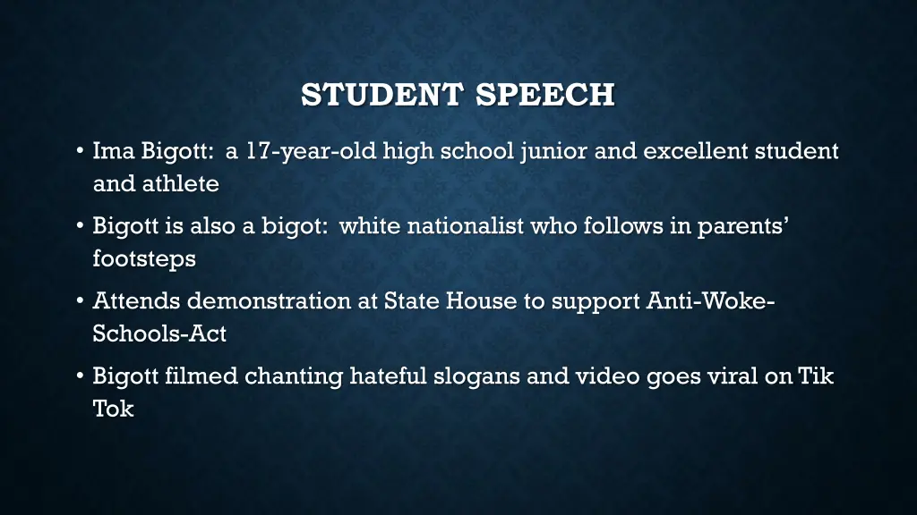 student speech 1