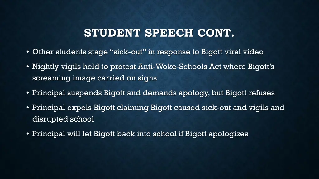 student speech cont