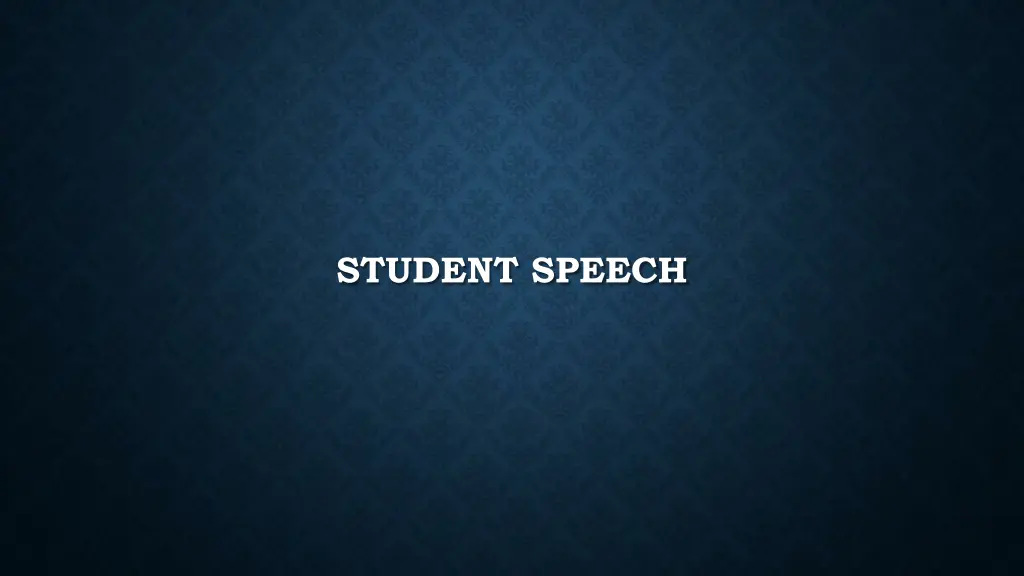 student speech