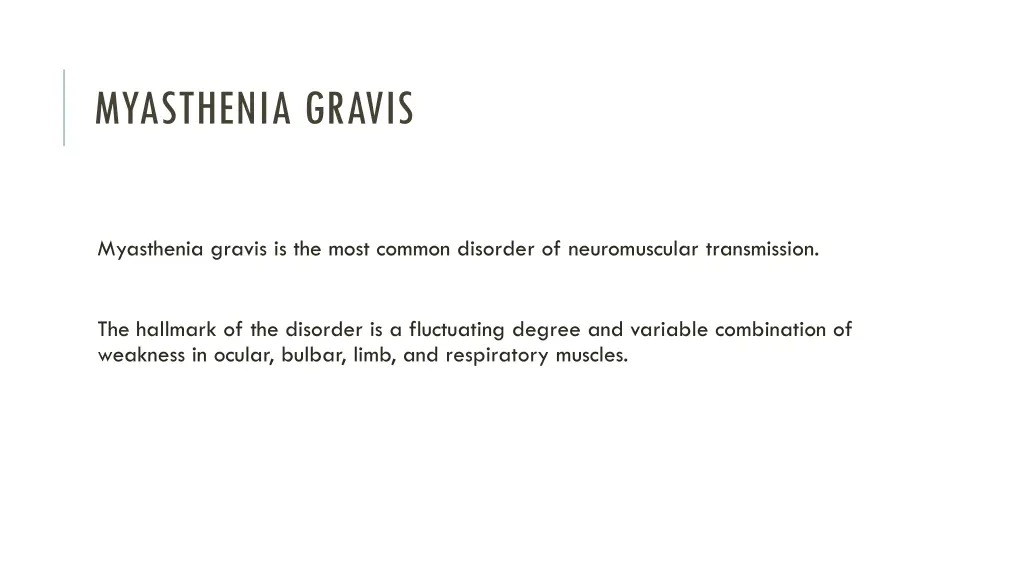 myasthenia gravis