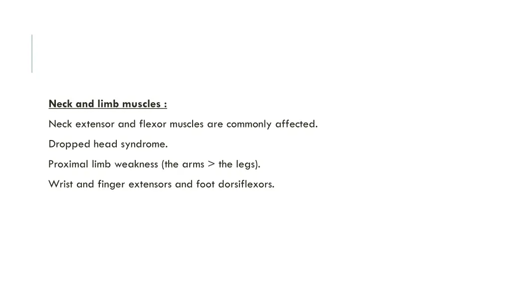 neck and limb muscles