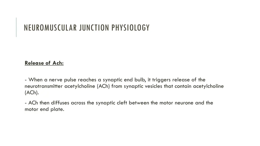 neuromuscular junction physiology