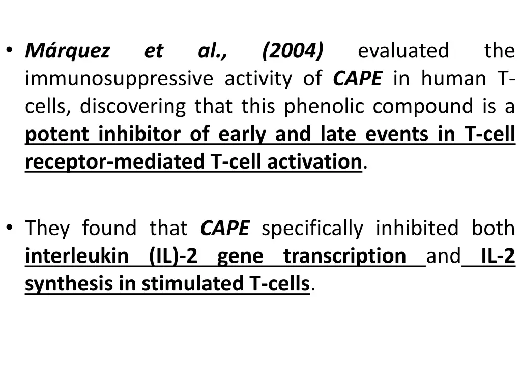 m rquez immunosuppressive activity of cape