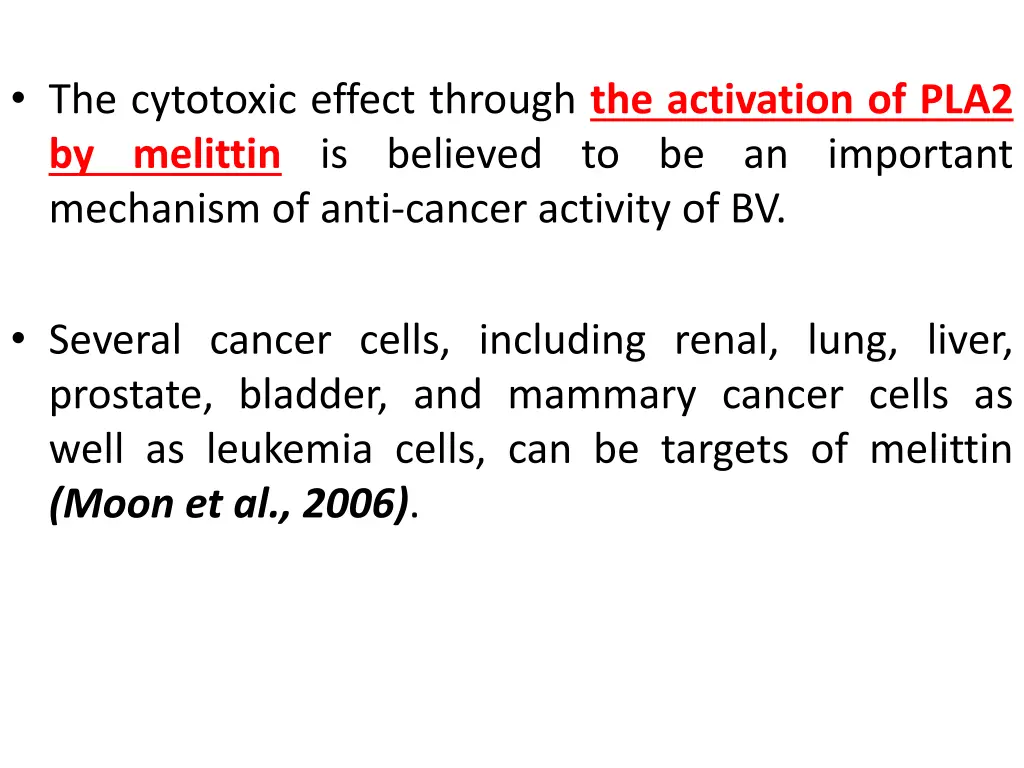 the cytotoxic effect through the activation