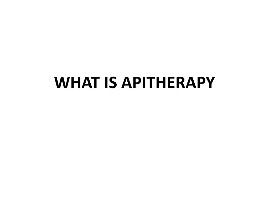 what is apitherapy