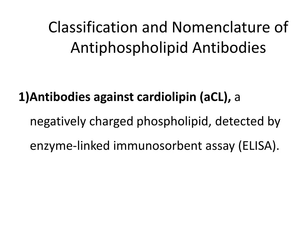 classification and nomenclature