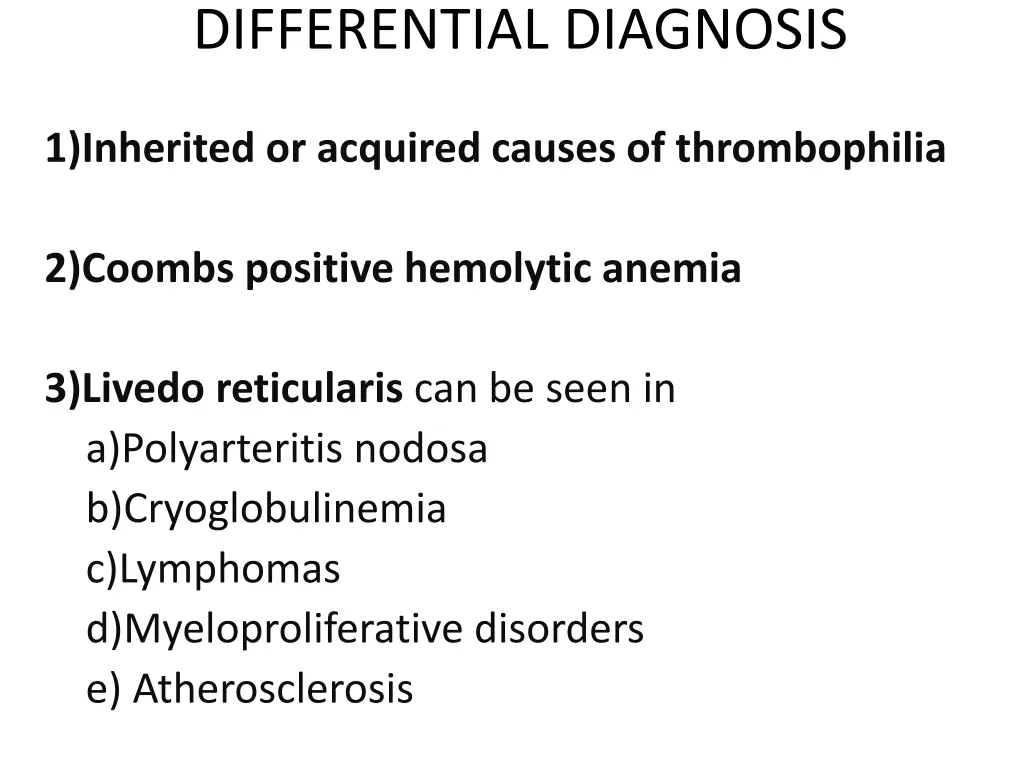 differential diagnosis