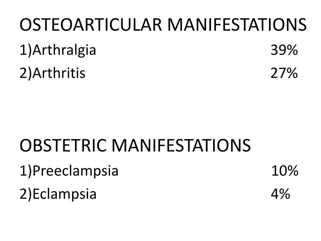 osteoarticular manifestations 1 arthralgia