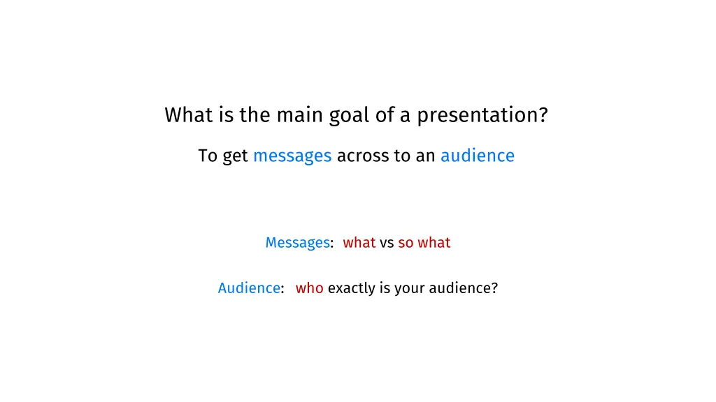 what is the main goal of a presentation