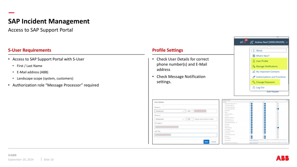 sap incident management access to sap support