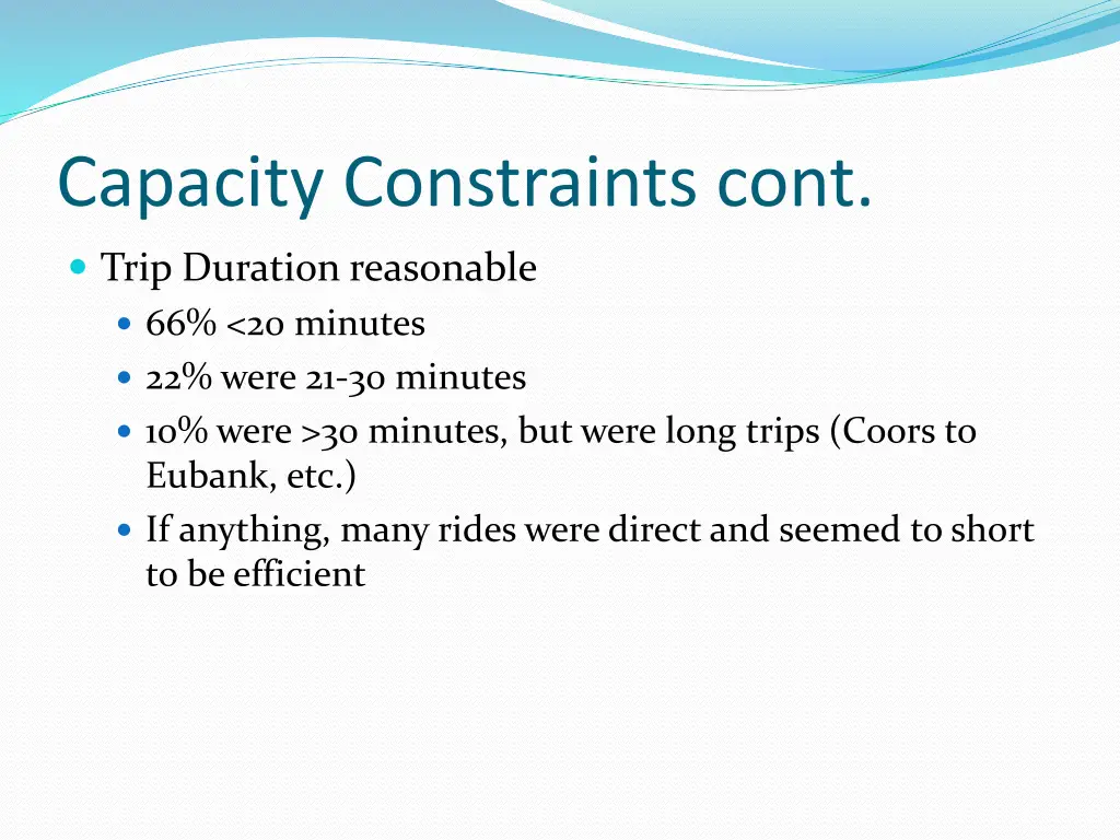 capacity constraints cont