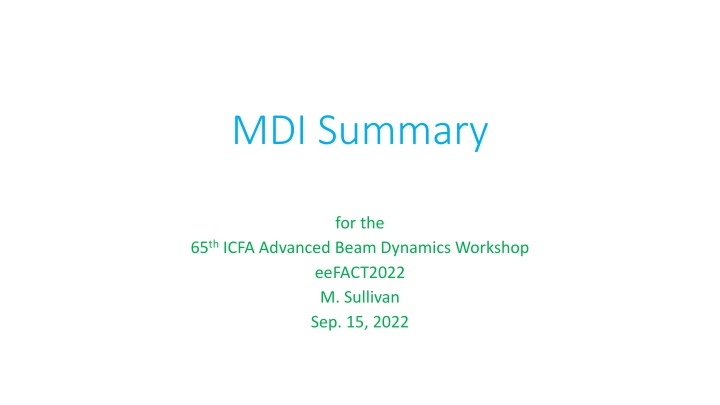 mdi summary