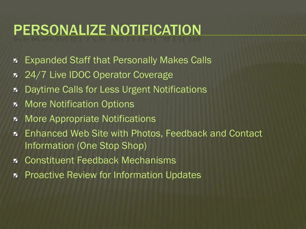 personalize notification