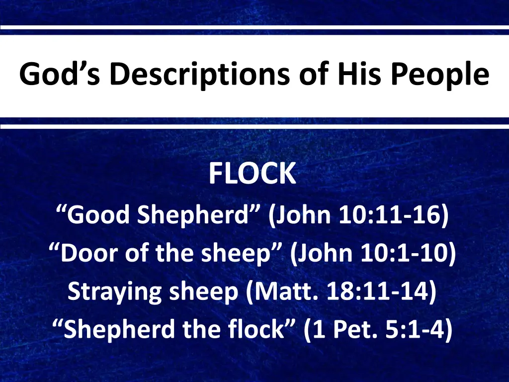 god s descriptions of his people 2