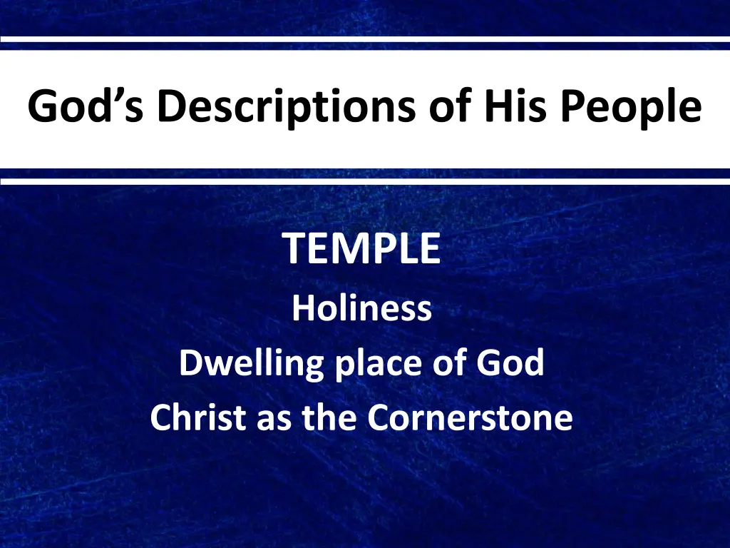 god s descriptions of his people 6