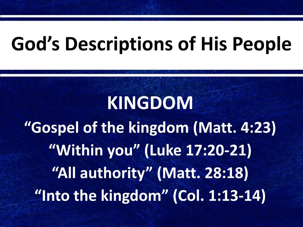 god s descriptions of his people 7