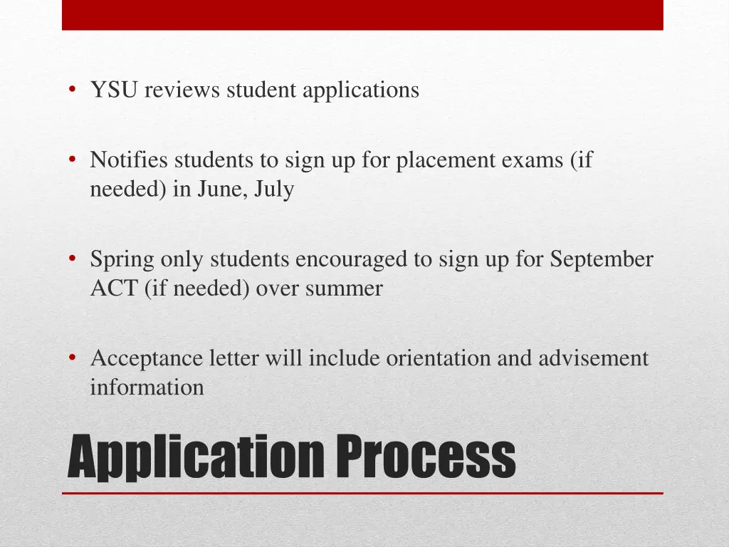 ysu reviews student applications