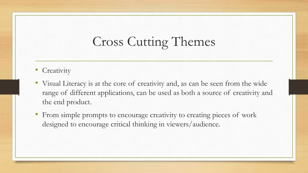 cross cutting themes