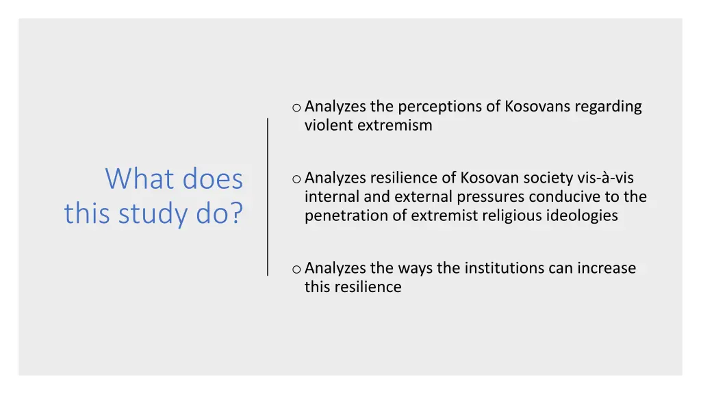 o analyzes the perceptions of kosovans regarding