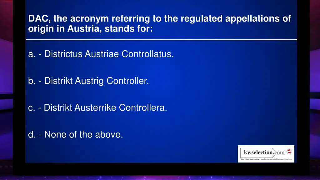 dac the acronym referring to the regulated