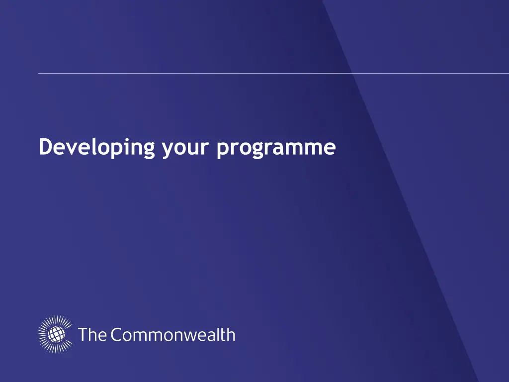 developing your programme