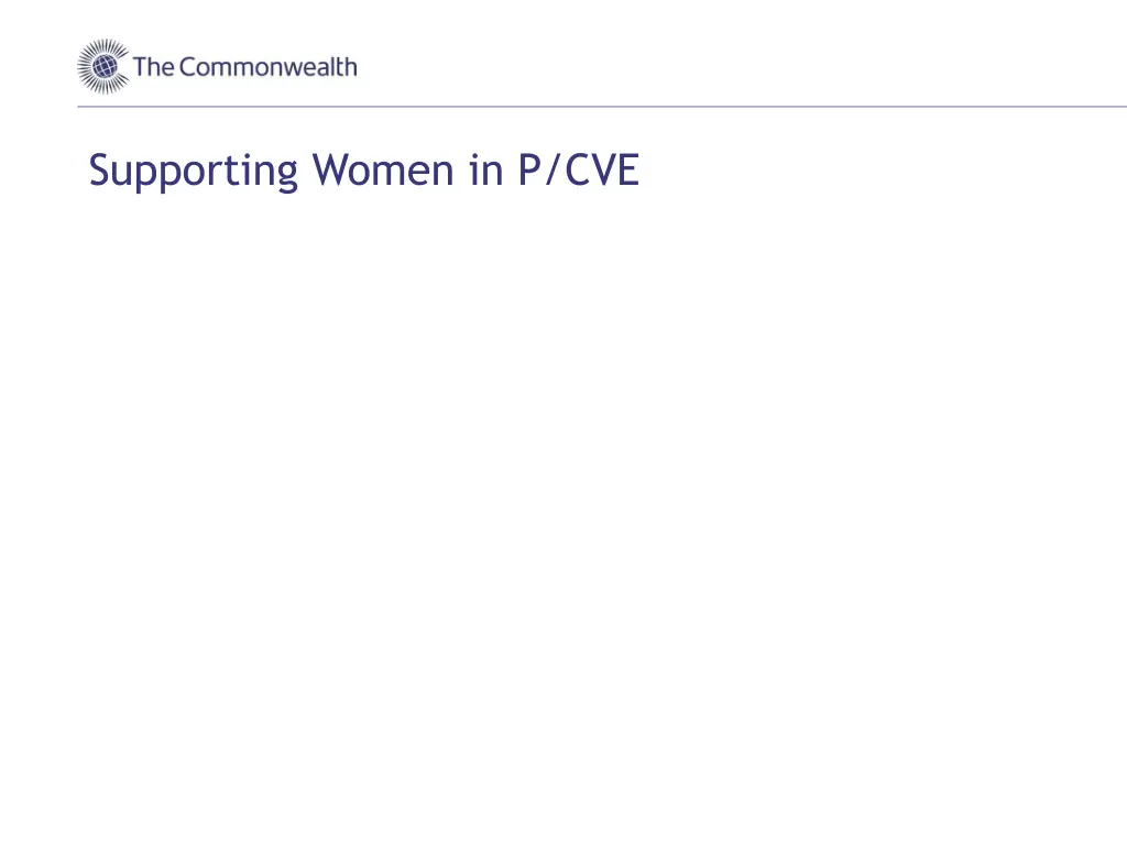 supporting women in p cve