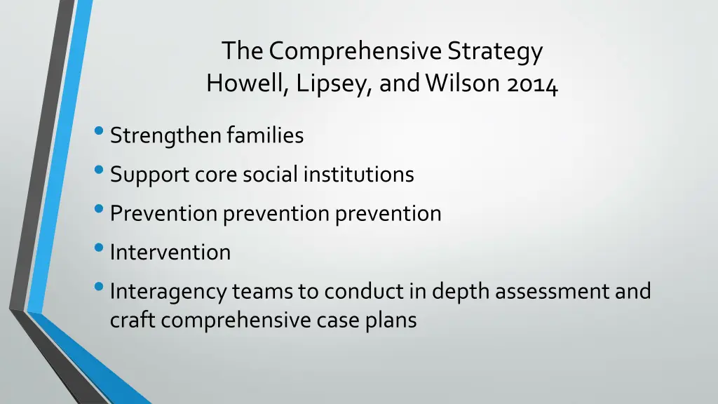 the comprehensive strategy howell lipsey