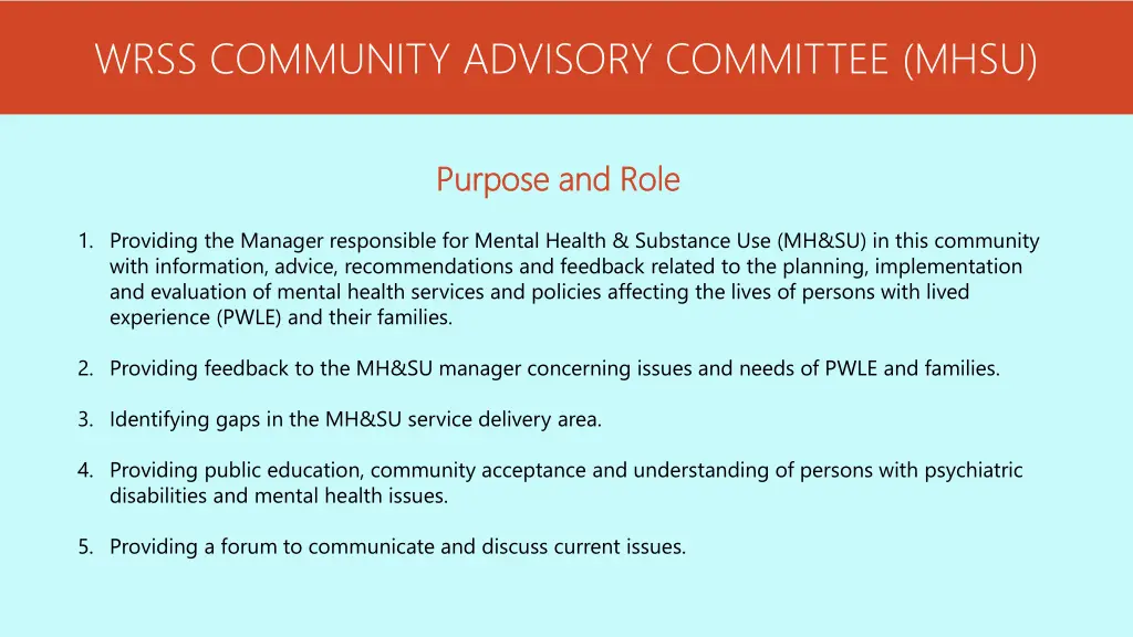 wrss community advisory committee mhsu 1