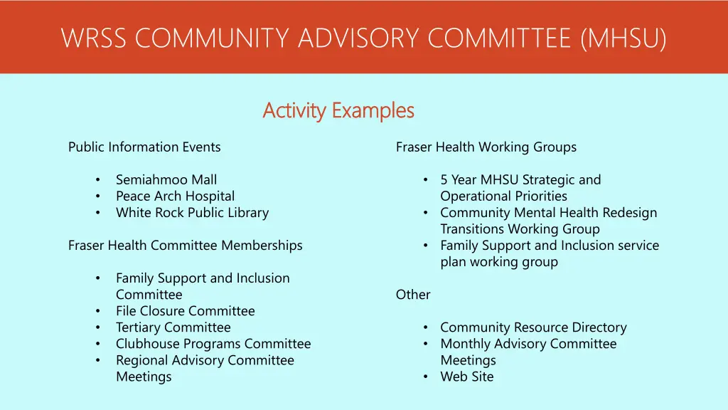 wrss community advisory committee mhsu 3