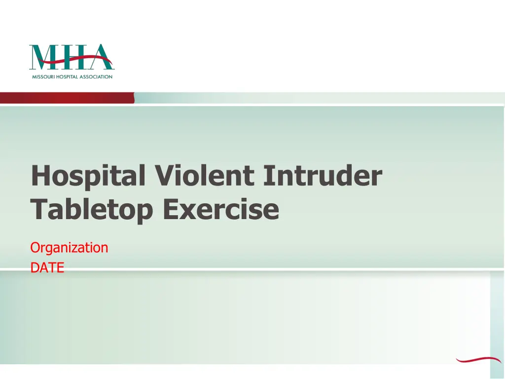 hospital violent intruder tabletop exercise