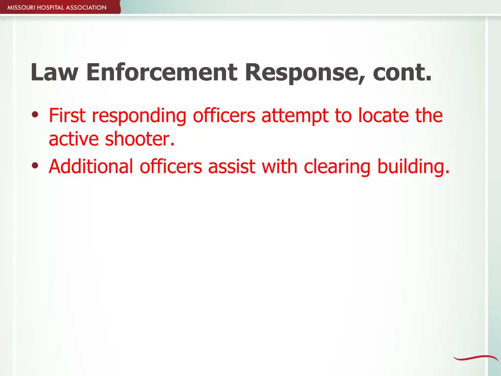 law enforcement response cont