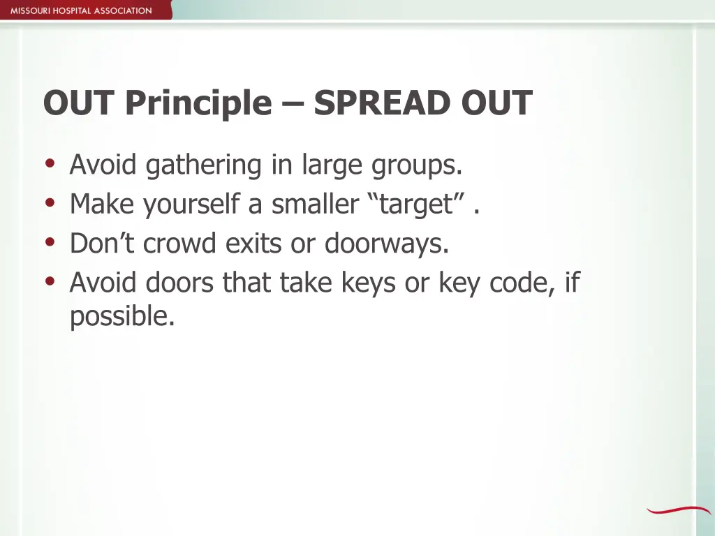 out principle spread out