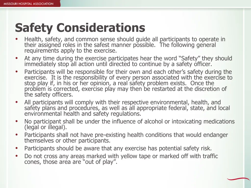 safety considerations health safety and common