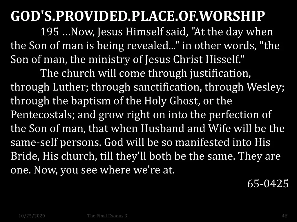 god s provided place of worship 195 now jesus