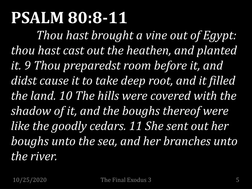 psalm 80 8 11 thou hast brought a vine