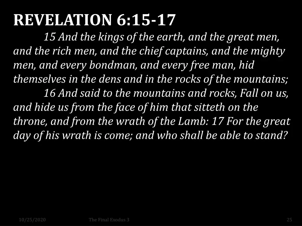 revelation 6 15 17 15 and the kings of the earth