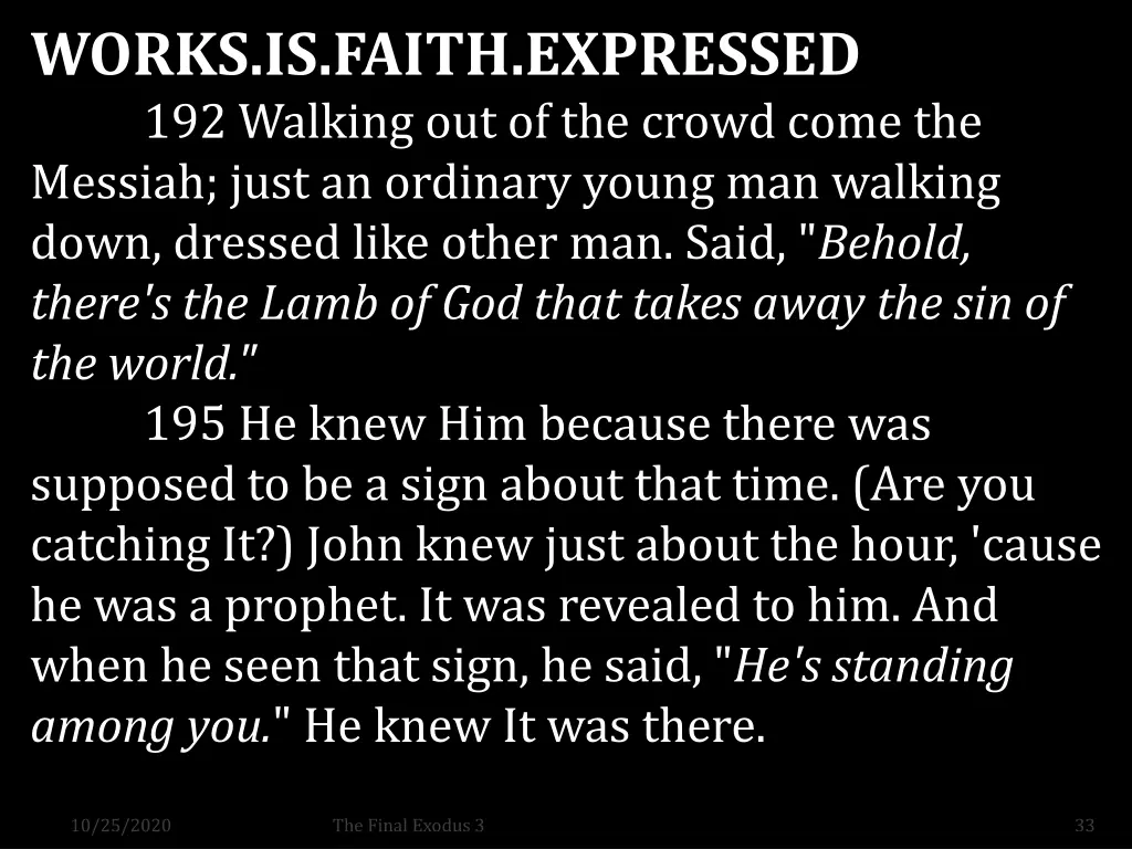 works is faith expressed 192 walking