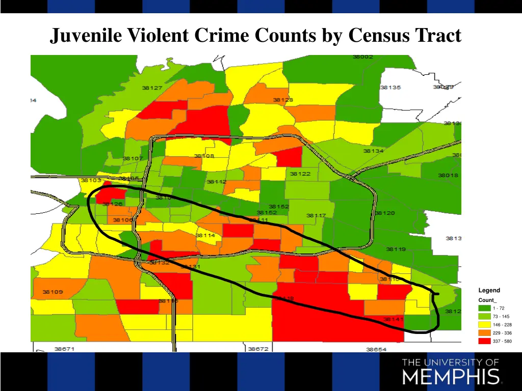 juvenile violent crime counts by census tract