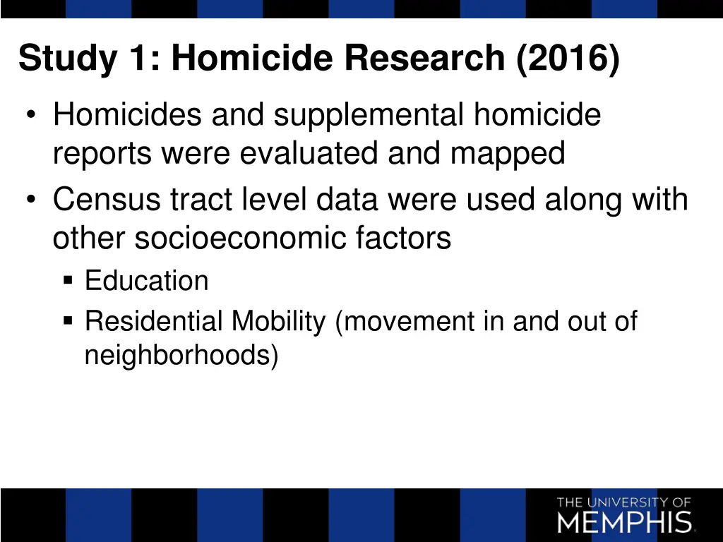 study 1 homicide research 2016 homicides