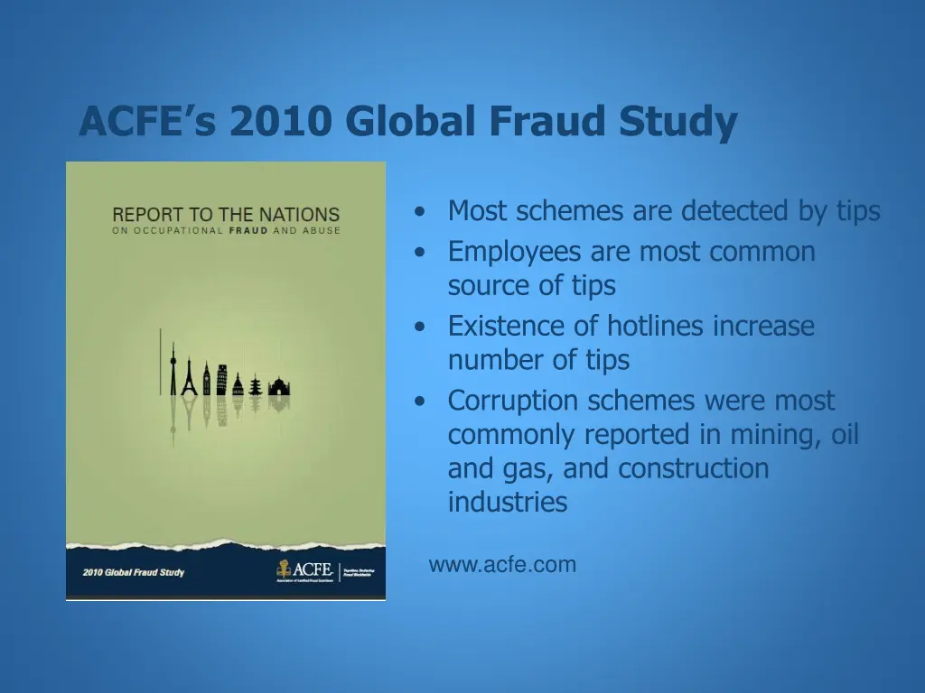 acfe s 2010 global fraud study