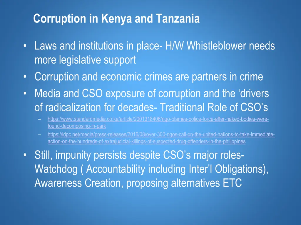 corruption in kenya and tanzania