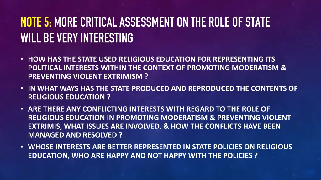 note 5 more critical assessment on the role